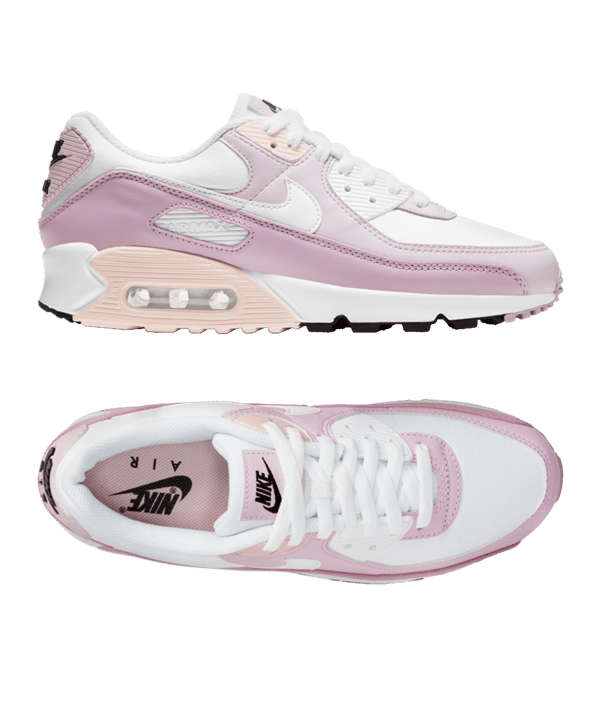 Nike Air Max 90 Damen Weiss Rosa F100 - weiss