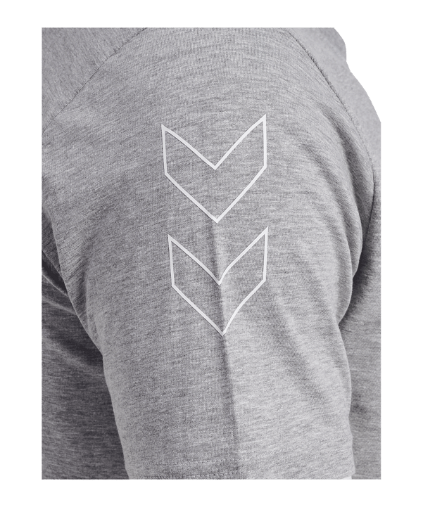Hummel Elemental Chevron Cotton T-Shirt Grau F2006 - grau