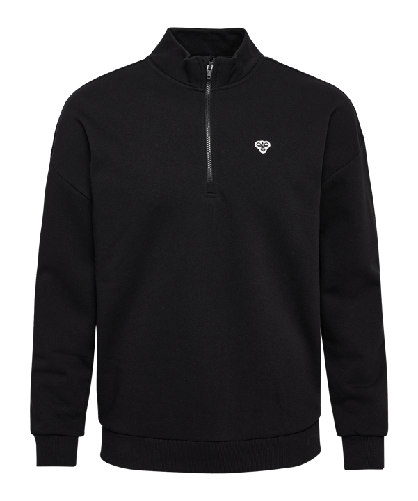 Hummel Loose HalfZip Bee Sweatshirt Schwarz F2001 - schwarz