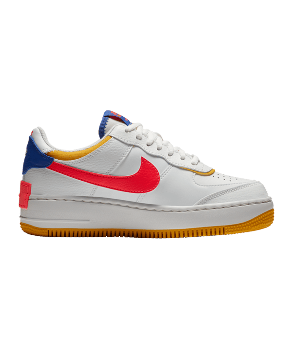 Nike Air Force 1 Shadow Damen Weiss Blau Pink F105 - weiss