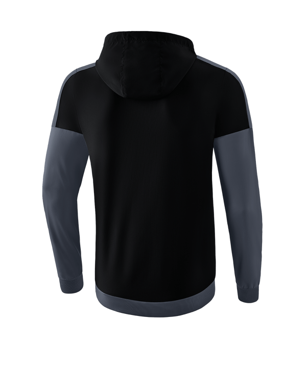 Erima Squad Präsentationsjacke Schwarz Grau - schwarz