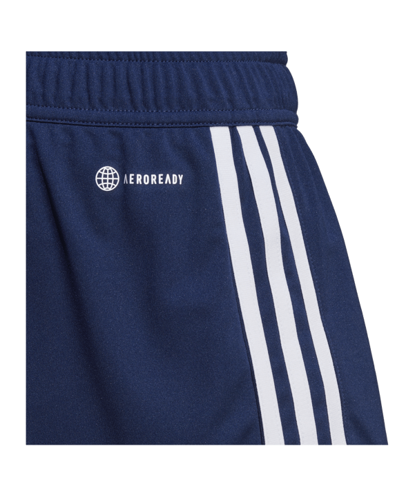 adidas Tiro 23 Short Dunkelblau Weiss - blau