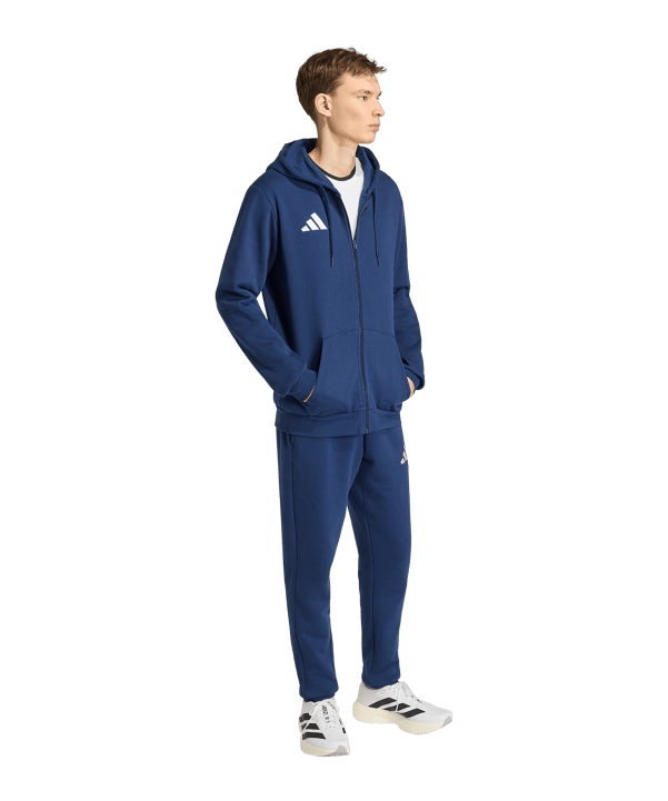 adidas Entrada 26 Kapuzenjacke Blau - blau