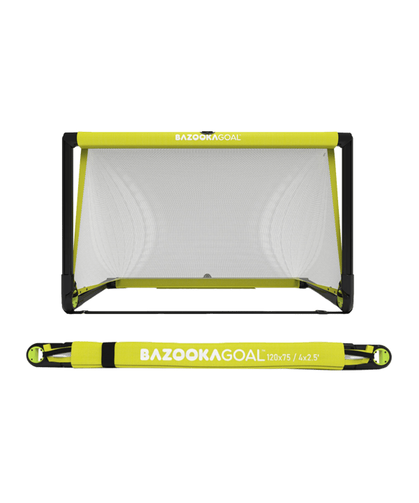 Bazookagoal Teleskoptor | 120x75 cm Gelb Weiss - gelb