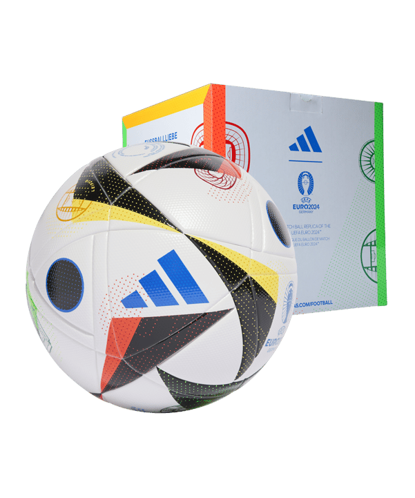 adidas Fussballliebe League EM 2024 Trainingsball Box Weiss Schwarz - weiss