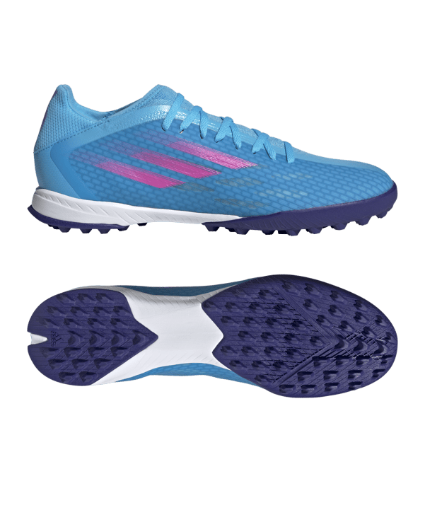adidas X SPEEDFLOW.3 TF Sapphire Edge Blau Pink Weiss - blau