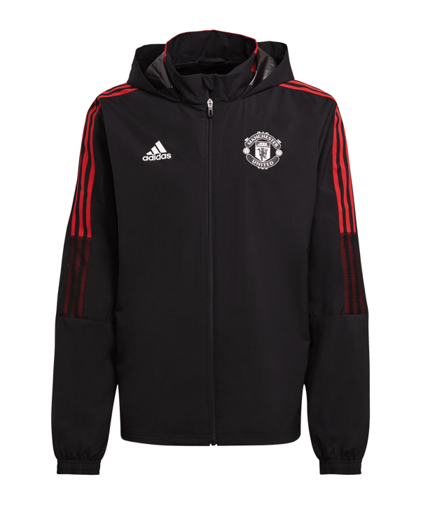 adidas Manchester United Allwetter Jacke Schwarz - schwarz