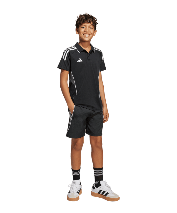 adidas Tiro 25 Competition Polo Kids Schwarz - schwarz