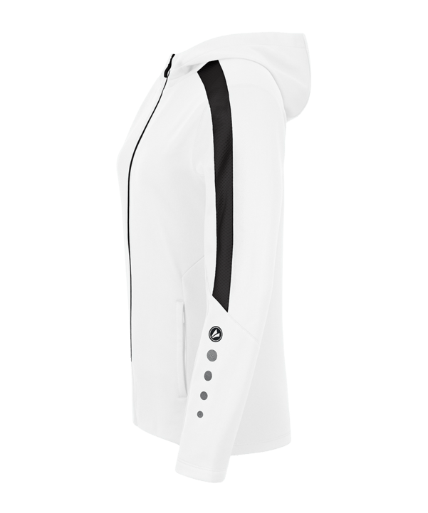 JAKO Power Kapuzenjacke Damen Weiss Schwarz F000 - weiss