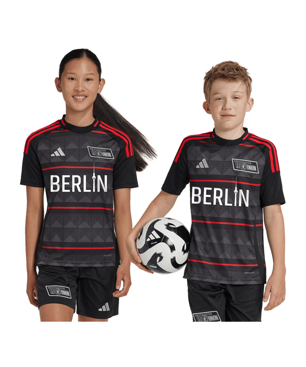 adidas 1. FC Union Berlin Trikot Away 2024/2025 Kids Schwarz - schwarz