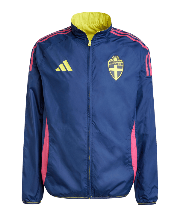 adidas SvFF Schweden Präsentationsjacke Blau - blau