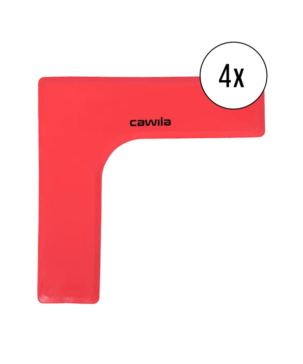 Cawila Marker-System Ecke 27 x 27 x 7,5cm 4er Set Rot - rot