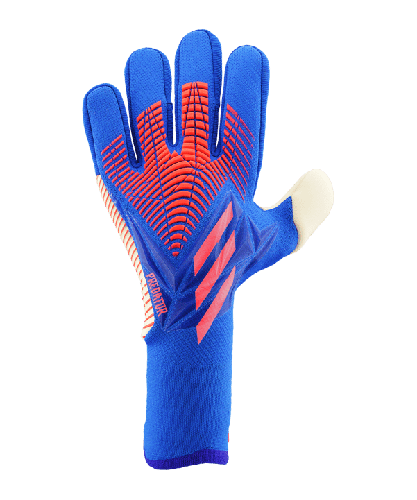 adidas Predator Pro Negative Cut Sapphire Edge Torwarthandschuhe Blau Rot - blau