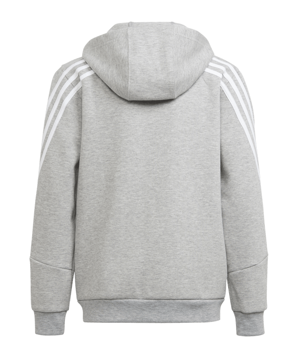 adidas Future Icons Kapuzenjacke Kids Grau Weiss - grau