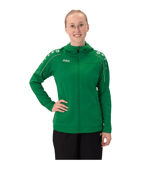 JAKO Classico Kapuzenjacke Damen Grün F06