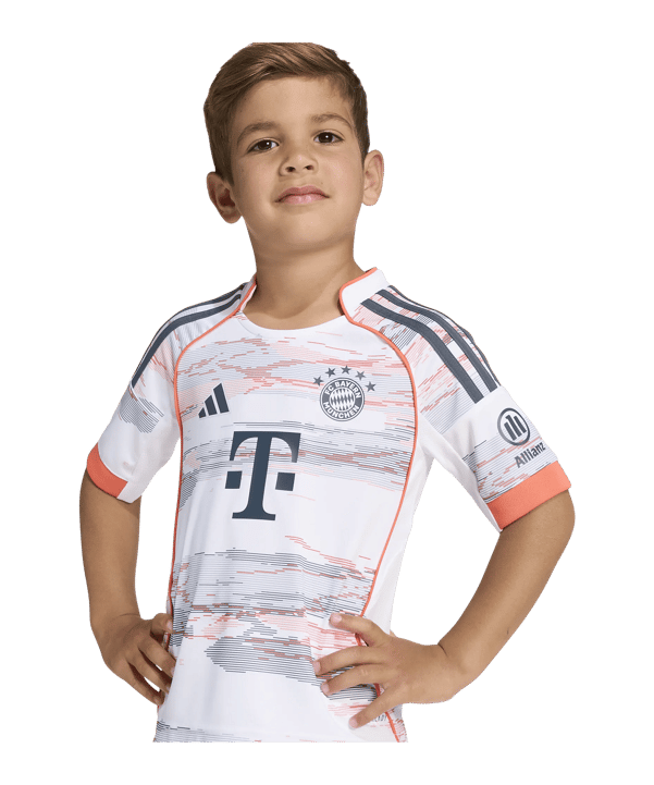 adidas FC Bayern München Mini Trikot Set Away 2025/2026 Kids Weiß - weiss