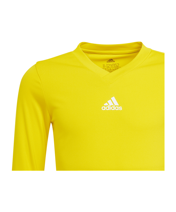 adidas Team Base Top langarm Kids Gelb - gelb