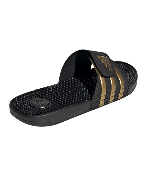 adidas Adissage Badelatsche Schwarz Gold - schwarz