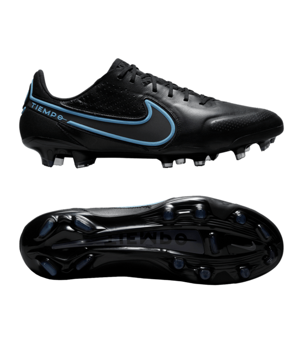 Nike Tiempo Legend IX Renew Elite FG Schwarz Blau F004 - schwarz