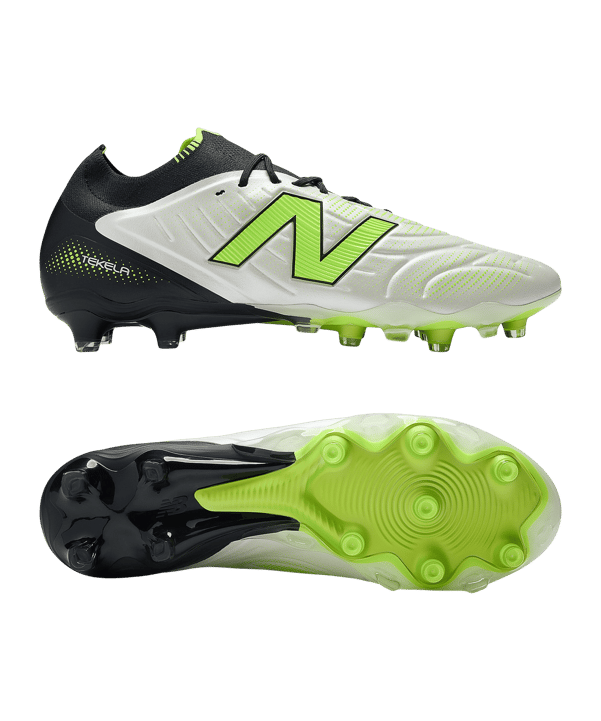 New Balance Tekela Elite Low Laced v5 FG Lime Light Weiß - weiss