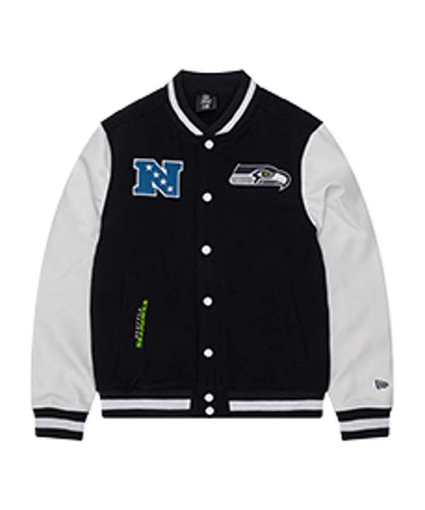 New Era Seattle Seahawks Varsityt Jacke Blau - blau