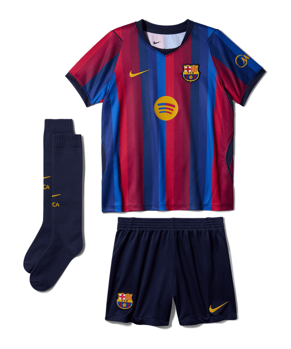 Nike FC Barcelona 3 Piece Kit Divisa da gara Home 2026 Bambini Rosso C683 - rosso