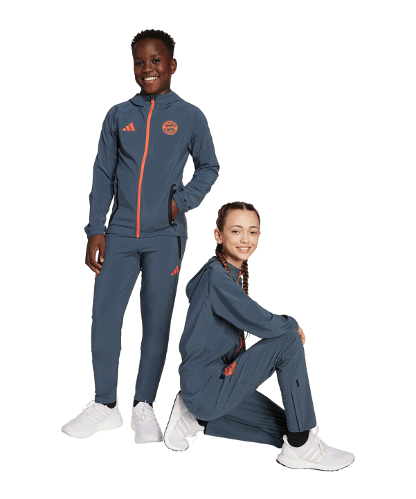 adidas FC Bayern München Tech Travel Hose Kids Grau - grau