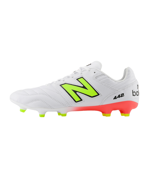 New Balance 442 Pro V2 FG Flash Point Weiss FMB2 - weiss