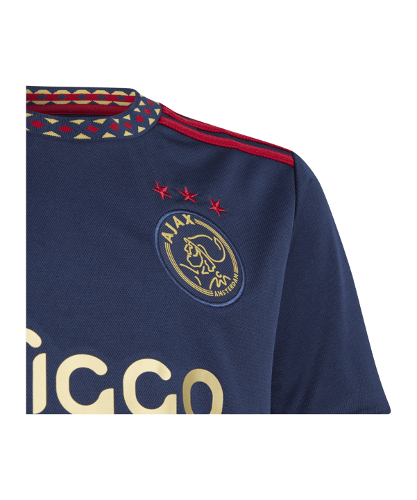 adidas Ajax Amsterdam Trikot Away 2022/2023 Kids Blau - blau