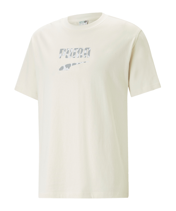 PUMA DOWNTOWN Logo Graphic T-Shirt Weiss F99 - weiss