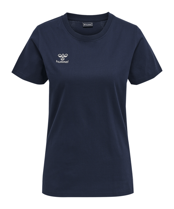 Hummel Move Grid Cotton T-Shirt Damen Blau F7026 - blau