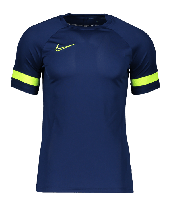 Nike Academy 21 T-Shirt Blau Gelb F492 - blau