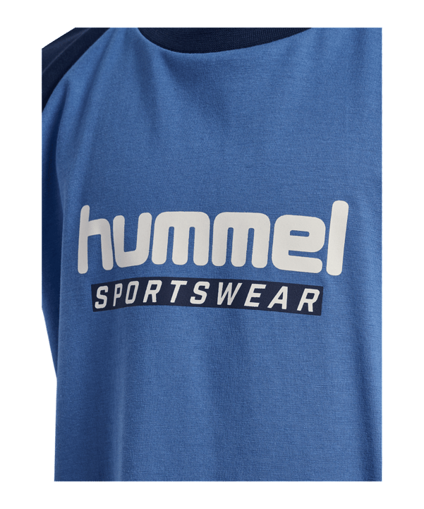 hummel Logo T-shirt Bambini Blu C7379 - blu