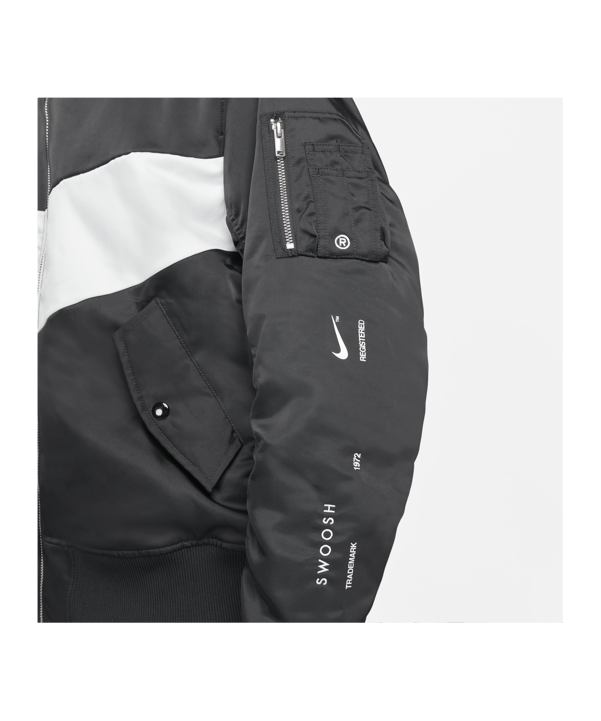 Nike Therma-FIT Swoosh Bomberjacke Schwarz F010 - schwarz