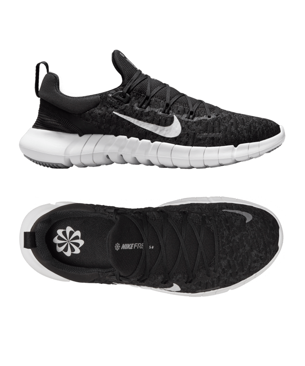 Nike Free 5.0 Running Damen Schwarz Weiss F001 - schwarz