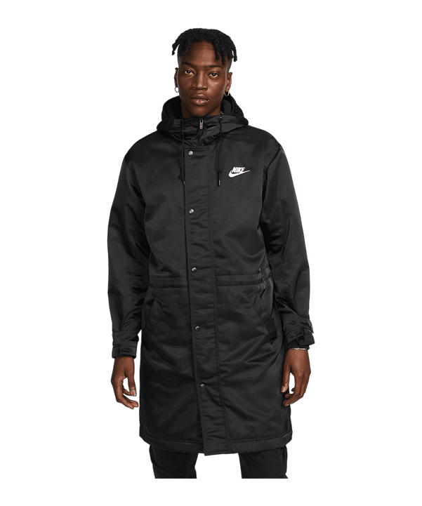 Nike Club Stadium Parka Jacke Schwarz F010 - schwarz