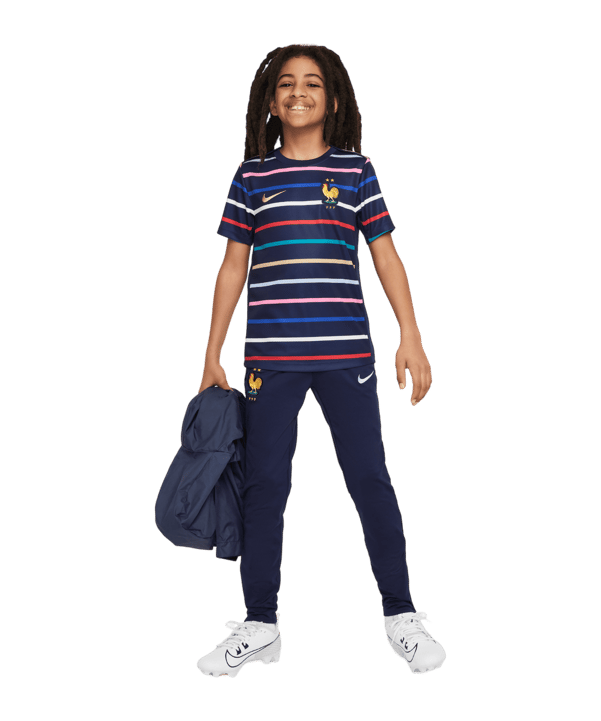 Nike Frankreich Prematch Shirt EM 2024 Kids Blau F499 - blau
