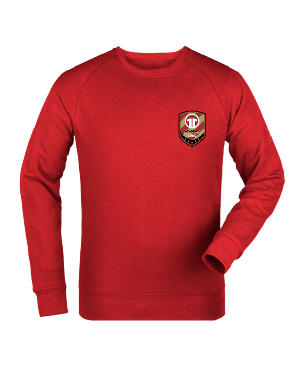11ts Academy Sweatshirt Brustlogo Rot - rot