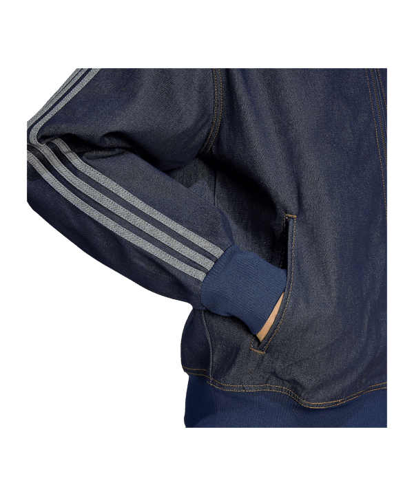adidas Originals Firebird Adicolor Raw Denim Track Jacke Blau - blau