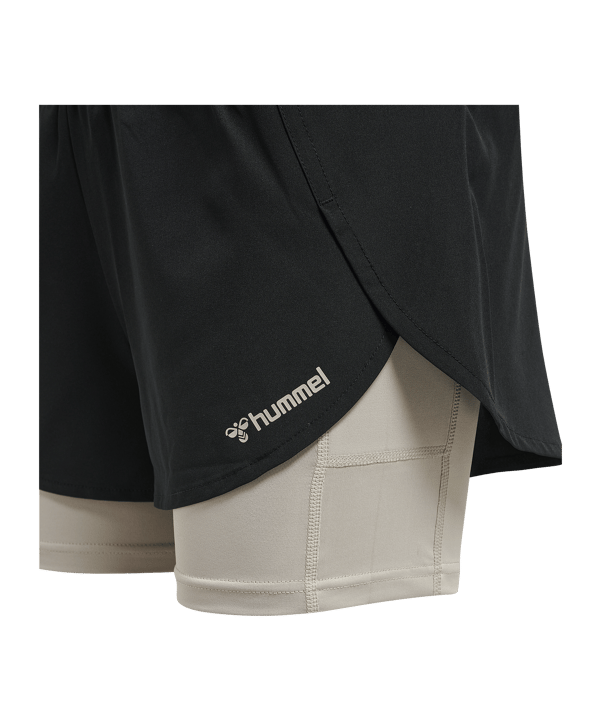 Hummel Mt Track 2 In 1 korte broek Dames  zwart F2001 - zwart