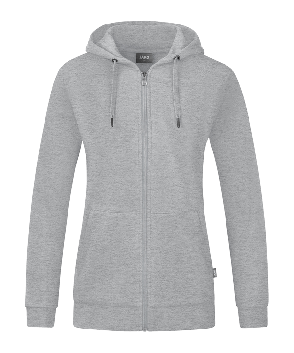 JAKO Organic Kapuzenjacke Damen Grau F520 - grau