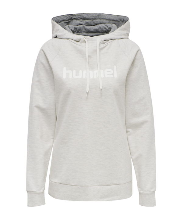 Hummel Cotton Logo Hoody Damen Weiss F9158 - weiss