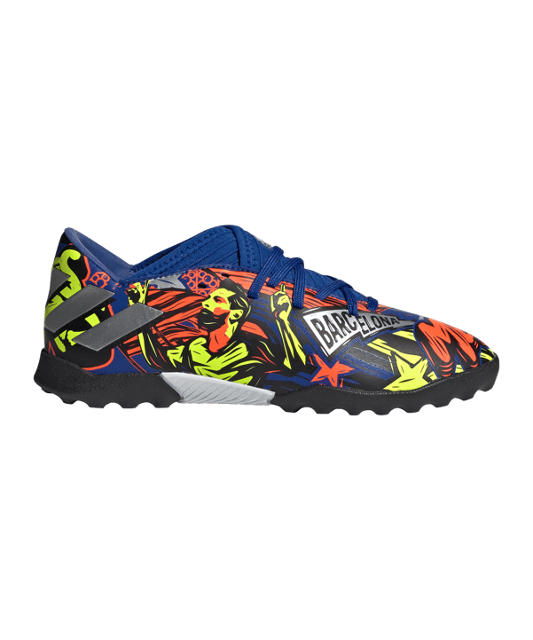 adidas NEMEZIZ Messi 19.3 TF J Kids Blau Silber - blau