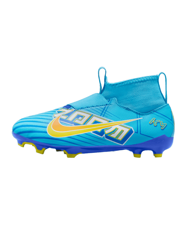 Nike Jr Air Zoom Mercurial Superfly IX Academy FG/MG Mbappe Signature Kids Blau F400 - blau