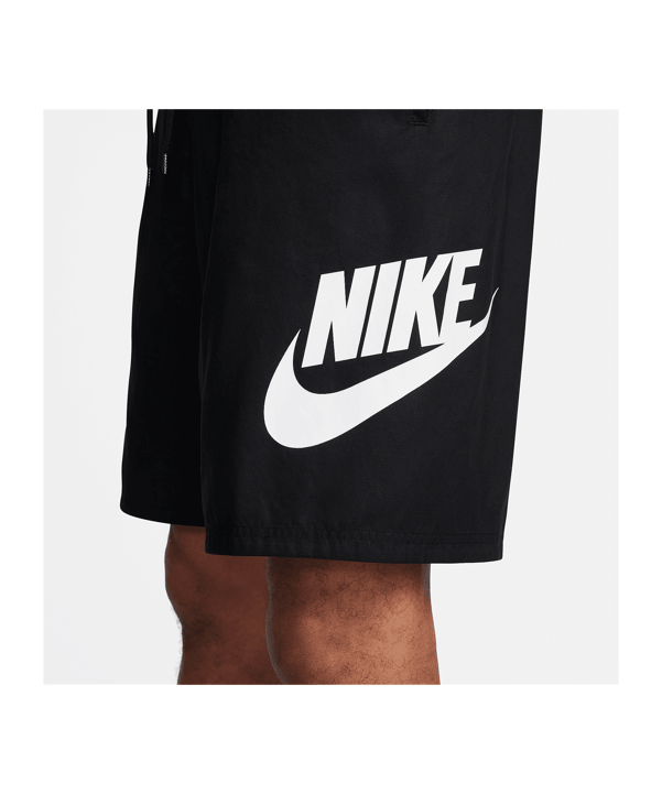 Nike Club Woven Short Schwarz Weiss F010 - schwarz