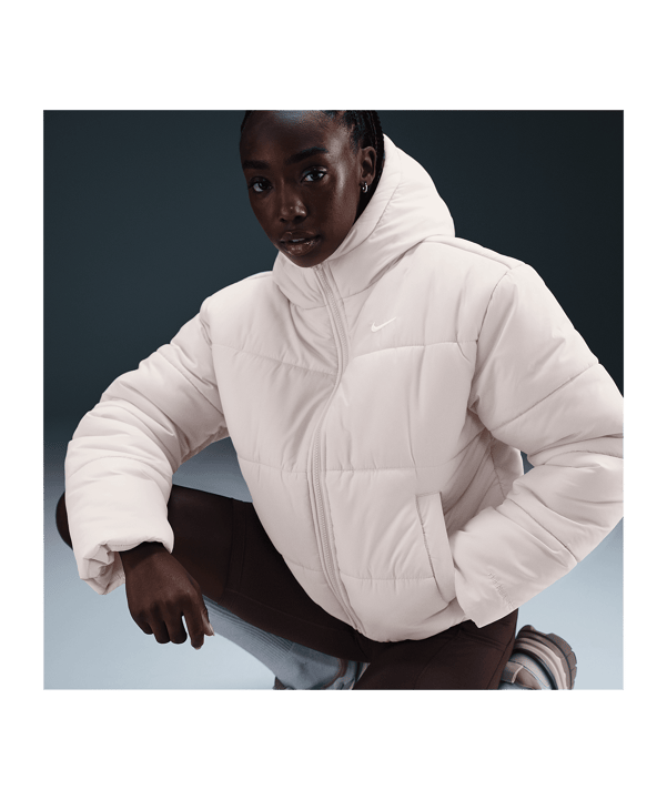 Nike Synthetic Puffer Jacke Damen Beige F104 - beige