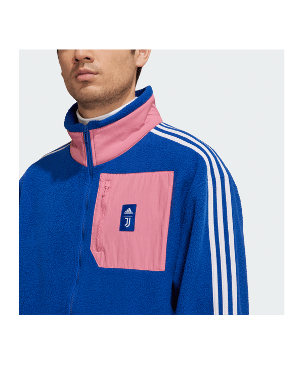 adidas Juventus Turin Fleece Jacke Blau - blau
