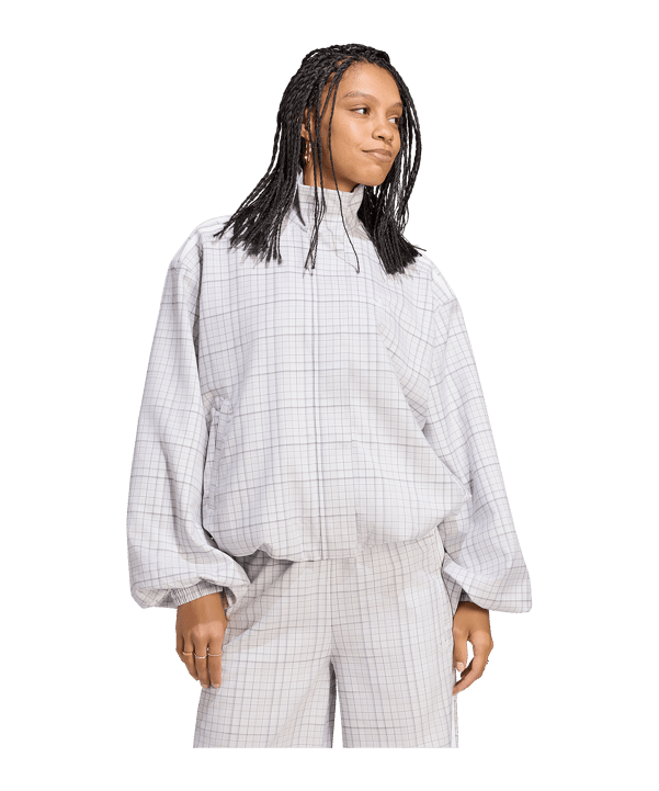 adidas Originals Blousy Check Giacca Donna Grigio - grigio
