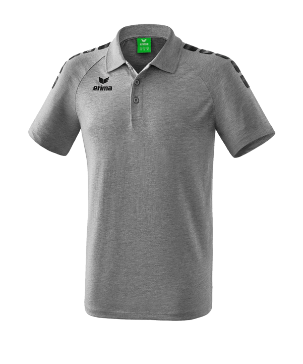 Erima Essential 5-C Poloshirt Grau Schwarz - grau