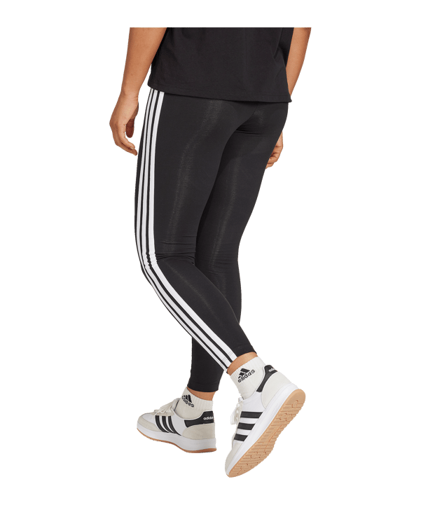 adidas Essentials 3S Cotton Leggings Schwarz - schwarz